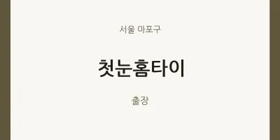 마포구 출장마사지 첫눈홈타이 | 마픽