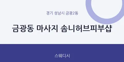 금광2동 출장마사지 홈타이 솜니허브피부샵 | 마픽