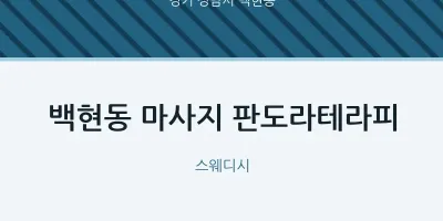 백현동 출장마사지 홈타이 판도라테라피 | 마픽