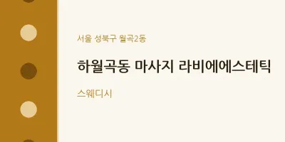 월곡2동 출장마사지 홈타이 라비에에스테틱 | 마픽
