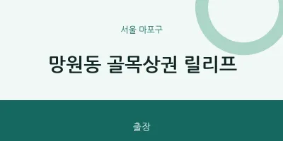 마포구 출장마사지 홈타이 골목상권 릴리프 | 마픽