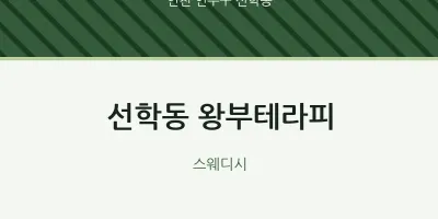 선학동 출장마사지 홈타이 왕부테라피 | 마픽