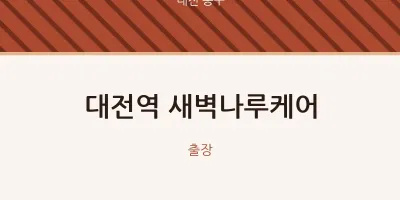 동구 출장마사지 홈타이 대전역 새벽나루케어 | 마픽