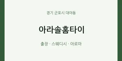 대야동 출장마사지 아라솔홈타이 | 마픽