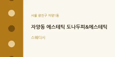 자양1동 출장마사지 홈타이 에스테틱 도나두피&에스테틱 | 마픽