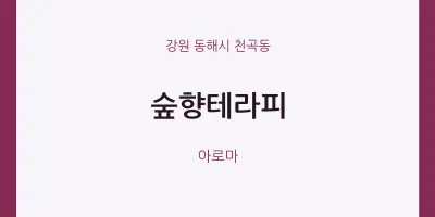 천곡동 출장마사지 홈타이 숲향테라피 | 마픽