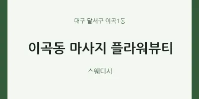 이곡1동 출장마사지 홈타이 플라워뷰티 | 마픽