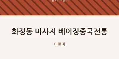 고양시 출장마사지 홈타이 베이징중국전통 | 마픽