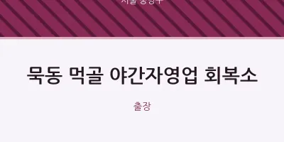 중랑구 출장마사지 홈타이 먹골 야간자영업 회복소 | 마픽