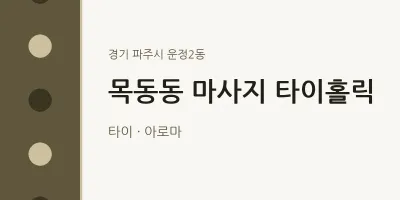 운정2동 출장마사지 홈타이 타이홀릭 | 마픽