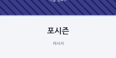 성북구 출장마사지 홈타이 포시즌 | 마픽