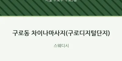 구로3동 출장마사지 홈타이 차이나마사지(구로디지털단지) | 마픽