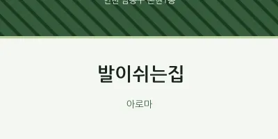 논현1동 출장마사지 홈타이 발이쉬는집 | 마픽