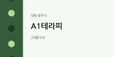 원주시 출장마사지 홈타이 A1테라피 | 마픽