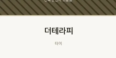 소룡동 출장마사지 홈타이 더테라피 | 마픽