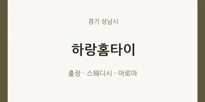 성남시 출장마사지 하랑홈타이 | 마픽