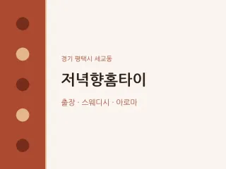세교동 출장마사지 저녁향홈타이 | 마픽