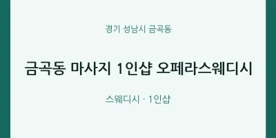 금곡동 출장마사지 홈타이 1인샵 오페라스웨디시 | 마픽