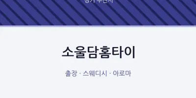 부천시 출장마사지 소울담홈타이 | 마픽