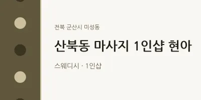 미성동 출장마사지 홈타이 1인샵 현아 | 마픽