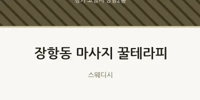 장항2동 출장마사지 홈타이 꿀테라피 | 마픽