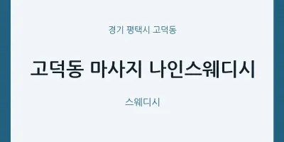 고덕동 출장마사지 홈타이 나인스웨디시 | 마픽