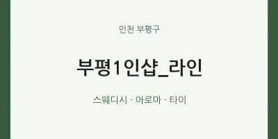 부평구 출장마사지 홈타이 부평1인샵_라인 | 마픽