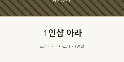 송파구 출장마사지 홈타이 1인샵 아라 | 마픽