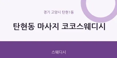 탄현1동 출장마사지 홈타이 코코스웨디시 | 마픽