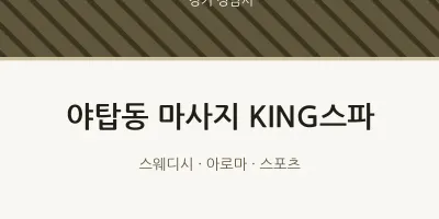 성남시 출장마사지 홈타이 KING스파 | 마픽