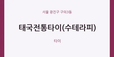 구의3동 출장마사지 홈타이 태국전통타이(수테라피) | 마픽