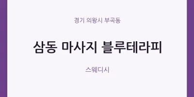 부곡동 출장마사지 홈타이 블루테라피 | 마픽