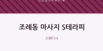 왕조1동 출장마사지 홈타이 S테라피 | 마픽