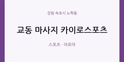 노학동 출장마사지 홈타이 카이로스포츠 | 마픽