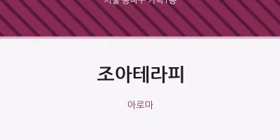 가락1동 출장마사지 홈타이 조아테라피 | 마픽