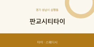 삼평동 출장마사지 홈타이 판교시티타이 | 마픽