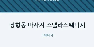 장항2동 출장마사지 홈타이 스텔라스웨디시 | 마픽
