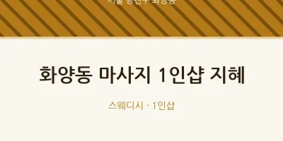 화양동 출장마사지 홈타이 1인샵 지혜 | 마픽