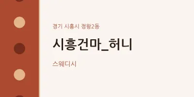정왕2동 출장마사지 홈타이 시흥건마_허니 | 마픽