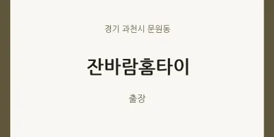 문원동 출장마사지 잔바람홈타이 | 마픽