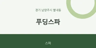 별내동 출장마사지 홈타이 푸딩스파 | 마픽