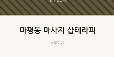 용인시 출장마사지 홈타이 샵테라피 | 마픽