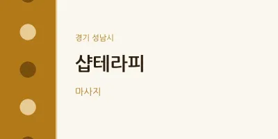 성남시 출장마사지 홈타이 샵테라피 | 마픽
