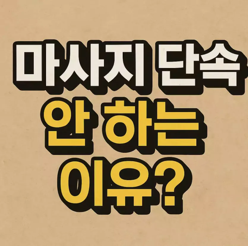 마사지 단속 안 하는 이유, 그날 밤 내가 본 숨은 진실